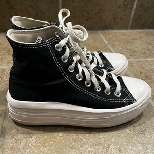 Black Converse chuck Taylor platform high tops